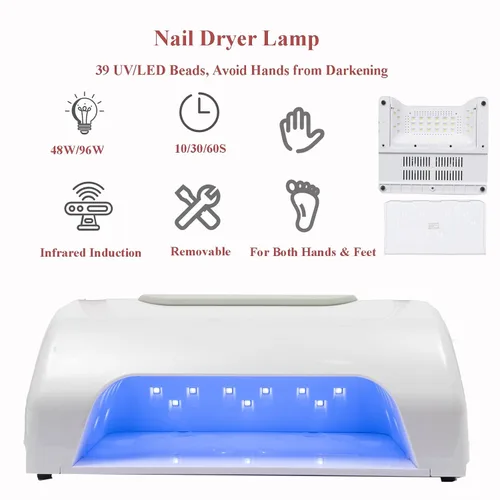 Miniatura 3 de TFCFL Colector de polvo de uñas 5 en 1, colector de polvo profesional de vacío de uñas + taladro eléctrico de uñas + lámpara de secado de uñas