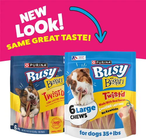Miniatura 2 de Purina Busy with Beggin' Twist'd Golosinas Masticables de Hueso para Perros Adultos - Bolsa de 6 ct