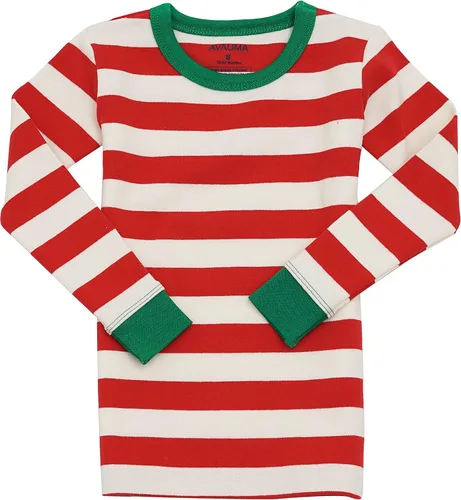 Miniatura 2 de AVAUMA Conjunto de pijama para bebés y niñas de 6 a 7 años, lindo ajuste cómodo, diseño de patrón de Navidad, pijamas de algodón