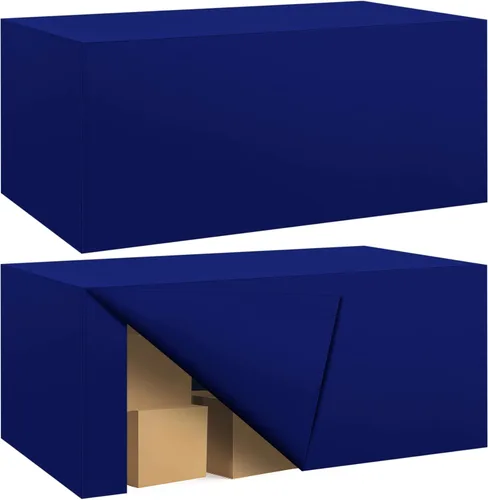Miniatura 55 de Paquete de 2 manteles ajustados para mesa rectangular de 4 pies, 48 x 24 pulgadas, cubiertas de mesa verde manzana, tela de poliéster resistente al