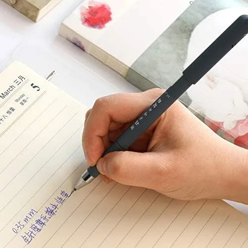 Miniatura 5 de 4 bolígrafos de gel femeninos lindos de 0.014 in, tinta azul kawaii, cerdo, oso, gato, ratón, bolígrafos de gel borrables para la escuela, oficina