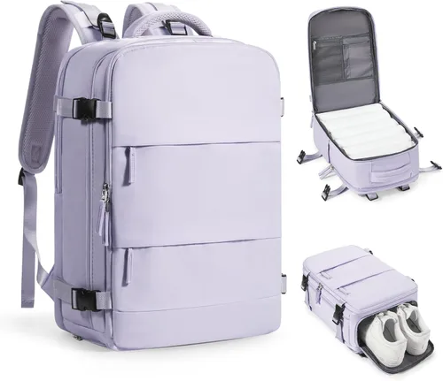 Miniatura 46 de coofay Mochila de viaje, para laptop, unisex, aprobada para aviones, bolsa de mano, equipaje, para artículos personales, para debajo del asiento