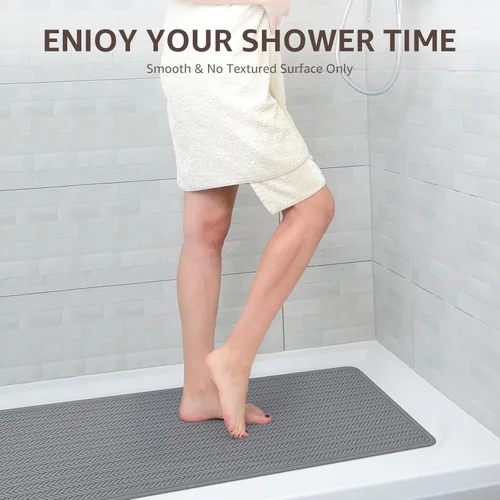 Miniatura 6 de OTHWAY Alfombra de Bañera Antideslizante, Alfombra de Baño de Goma Extra Larga para Bañera, Lavable a Máquina, Tapete Antideslizante para Ducha