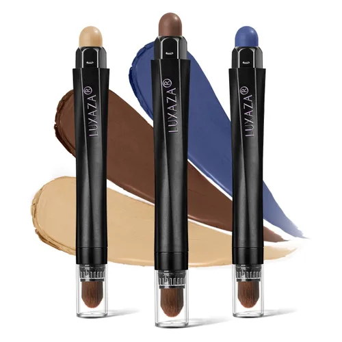 Miniatura 19 de 10 barras de sombra de ojos, brillo y neutro, color rosa champán, metálico, lápiz de sombra de ojos color crema con resistente a las manchas y al