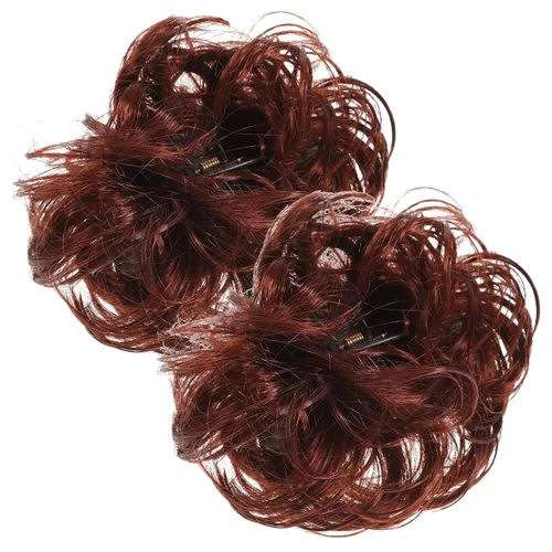 OSALADI Pinzas para el cabello rizado, 2 piezas, pinza de pinza de peluca, moño de pelo falso de fibra As Shown 5