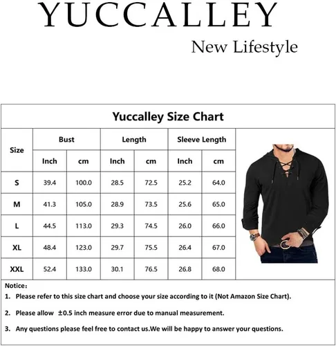 Miniatura 6 de Yuccalley Sudaderas con capucha de moda para hombre, de manga larga, sudaderas con capucha y estilo casual