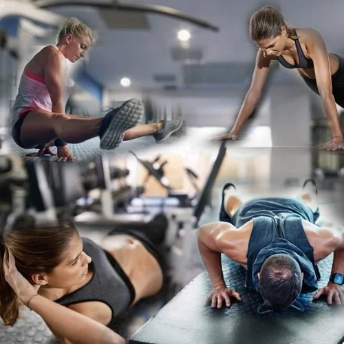 Miniatura 3 de Colchoneta de gimnasia portátil plegable de 4 x 8/2 x 6 pies, tapete de ejercicio de piel sintética con asas de transporte para entrenamiento