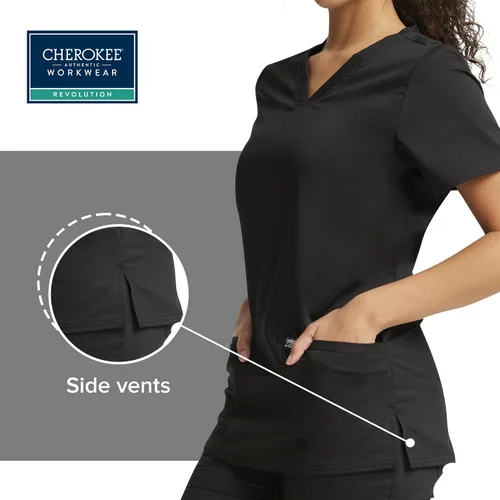 Miniatura 4 de Workwear Revolution Mujeres Scrubs Top V-cuello WW620