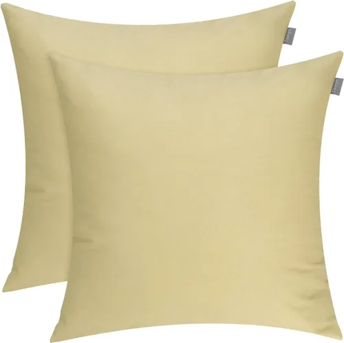 Miniatura 16 de Thmyo - Paquete de 2 fundas de almohada de algodón sólido decorativas cuadradas, fundas de almohada DIY, fundas de almohada en blanco