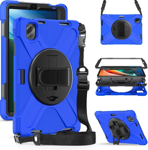 Miniatura 8 de Para Xiaomi Pad 5 / Xiaomi Pad 5 Pro Funda de tableta de 11.0 pulgadas 3 en 1 Marco de plástico duro + doble silicona