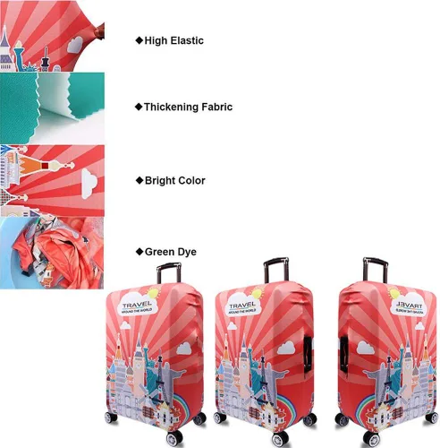 Miniatura 7 de YEKEYI Funda protectora de equipaje para niña, elástica, funda para maleta, 18-32 pulgadas, Tower