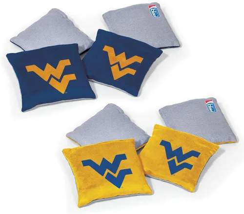 Wild Sports - Puf de doble cara NCAA College de 8 unidades, bolsas de lanzamiento prémium para juego de cornhole, ideal para portones traseros,