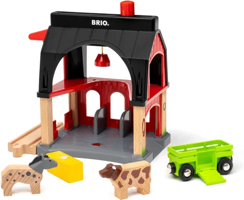 Miniatura 3 de BRIO 36012 Animal Barn with Heno Wagon Accesorios para Niños a partir de 3 Años