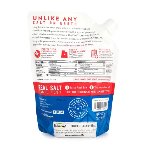 Miniatura 2 de Redmond Real Salt - Sal marina fina antigua, sal mineral no refinada, bolsa de 26 onzas