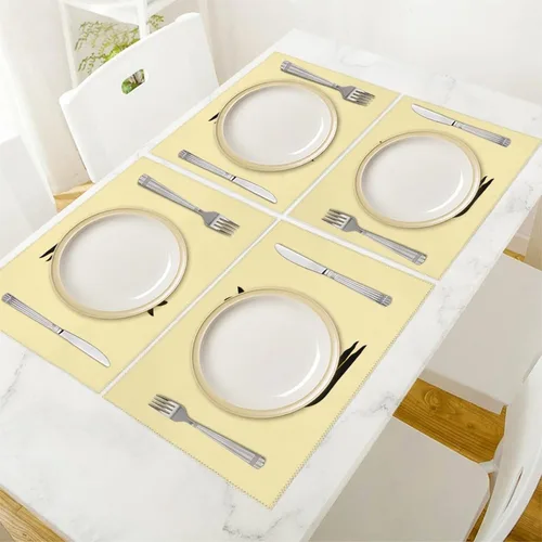 Miniatura 5 de Kangarooes Australia Placemats Set of 6 Resistant Table Mats Washable Place Mats for Dinner Party Table Decoration