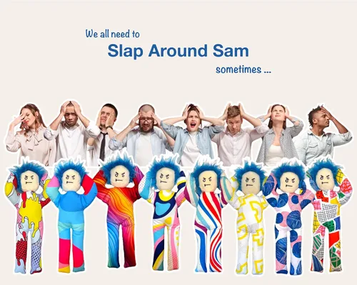 Miniatura 5 de Regalo Gracioso y Divertido - Alivio del Estrés - Muñeca Slap Around Sam - para Amigos, Compañero de Trabajo, Hombres, Mujeres, Esposo, Esposa