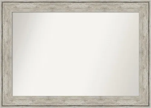 Miniatura 98 de Amanti Art Espejo de baño plateado para sobre fregadero, 28 x 47 pulgadas, espejo rectangular de plata imperial, marco de madera tradicional de gran