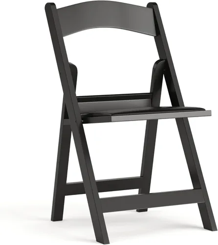 Miniatura 18 de Flash Furniture Hercules Tucker - Silla plegable de resina negra comercial, ligera, asiento extraíble acolchado de vinilo, para uso en interiores