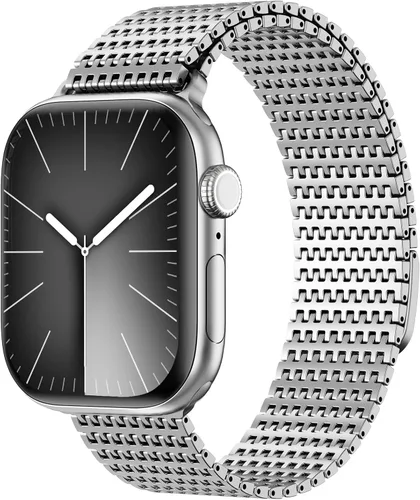 Miniatura 8 de WINGLE Correa de malla magnética para Apple Watch Band Ultra 3/2/1 de 1.929 in, 1.811 in, 1.772 in, 1.732 in, 1.654 in, 1.575 in, 1.614 in, 1.496