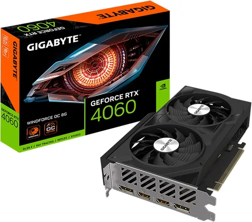 Miniatura 17 de GIGABYTE Tarjeta gráfica GeForce RTX 4060 Gaming OC 8G, 3 ventiladores WINDFORCE, 8 GB 128 bits GDDR6, tarjeta de video GV-N4060GAMING OC-8GD