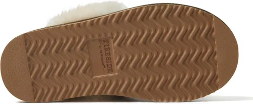 Miniatura 107 de Dearfoams Fireside Sydney Pantuflas anchas de piel de oveja para mujer, para interiores y exteriores