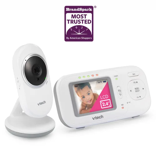 Miniatura 14 de VTech VM320 Monitor de bebé, pantalla de 2.4 pulgadas con cámara fija, visión nocturna, sonidos relajantes, conversación de 2 vías, transmisión