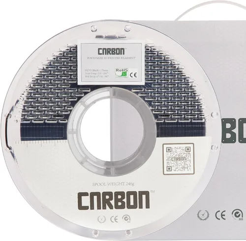 Miniatura 24 de Filamento para impresora 3D PETG de grado alimenticio certificado ECO - CARBON by Comfy Materials - Probado en laboratorio, compatible con la FDA