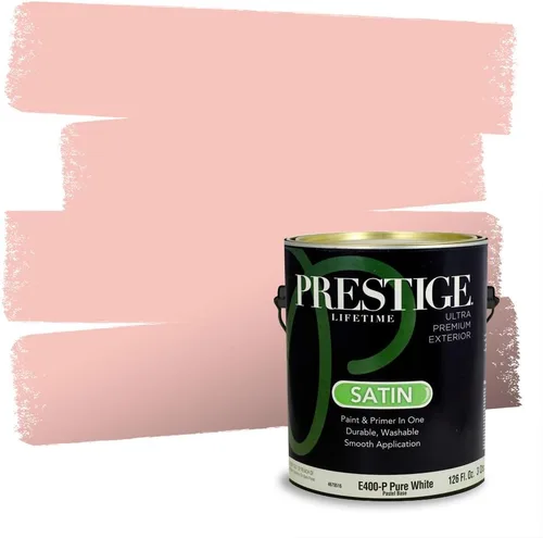 Miniatura 452 de Prestige Paints Pintura exterior e imprimación en uno, 1 galón, plano, coincidencia comparable de Valspar* Amber Rose*