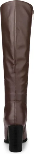 Miniatura 3 de Allegra K Botas altas hasta la rodilla con tacón redondo y puntera redonda para mujer