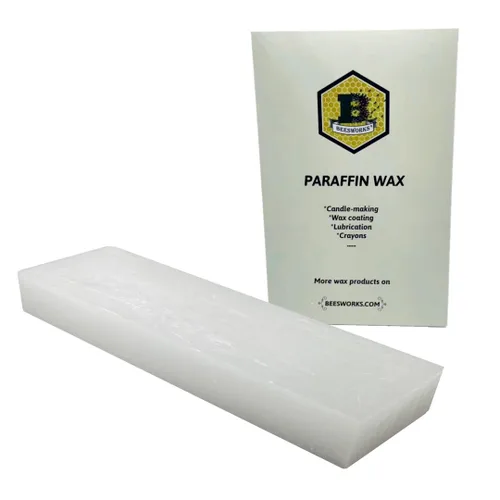 Beesworks Cera de parafina – 1 libra de cera de parafina de uso general refinada – Cera pura para hacer velas, enlatado, impermeabilización,