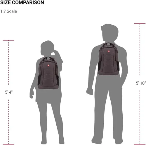 Miniatura 6 de SwissGear 5668 Mochila para portátil, gris oscuro jaspeado, 18.25 pulgadas