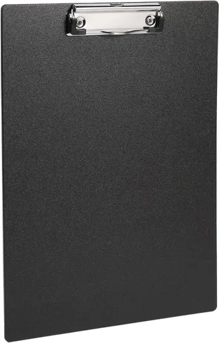 Miniatura 8 de Portapapeles color negro, paquete de 10 portapapeles tamaño carta A4 con clip de metal de perfil bajo y agujero para colgar para oficina y hogar