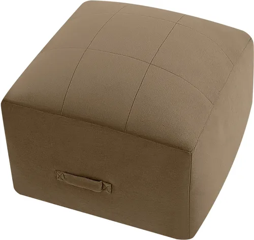 Miniatura 9 de MeMoreCool Puf Otomano Cuadrado Relleno Reposapiés, Puf de Suelo Reposapiés con Relleno de Trozos de Espuma, Otomano Relleno Suave Reposapiés