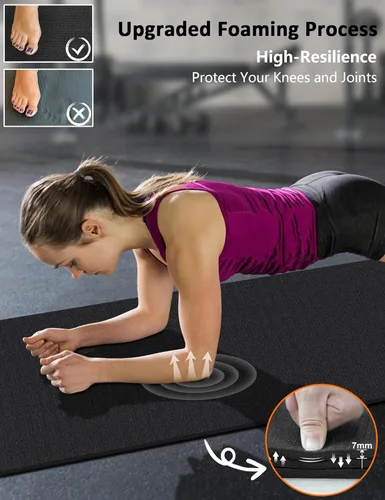 Miniatura 5 de Tapete de ejercicio grande de 8 x 5 pies 12 x 6 pies para gimnasio en casa, tapete de ejercicio resistente para suelo de gimnasio, esterilla