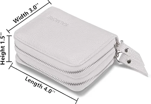 Miniatura 4 de Women's Leather RFID Secured Spacious Cute Zipper Card Wallet Small Purse