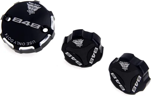 Miniatura 3 de Para Ducati 848/EVO 2008-2013 2009 2010 2011 2012 CNC aluminio motocicleta freno delantero embrague y tapa de depósito de líquido de freno trasero