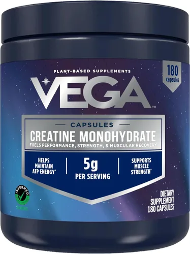 Miniatura 11 de Vega Monohidrato de creatina micronizada en polvo, sin sabor, 0.18 oz de creatina vegana pura para hombres y mujeres, fuerza, rendimiento