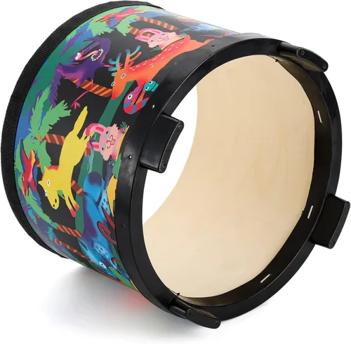 Miniatura 6 de Tosnail Tambor de percusión de 8 pulgadas con bolsa de almacenamiento y mazos, instrumento musical para regalo de cumpleaños de Navidad, selva