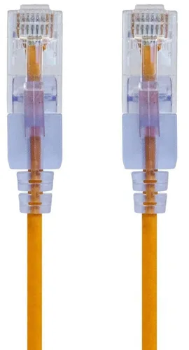 Miniatura 78 de Monoprice Cat6A - Cable de conexión Ethernet de 6 pulgadas, negro, UTP, 30 AWG, 10G, cable de cobre puro desnudo, sin enganche, RJ45, serie SlimRun