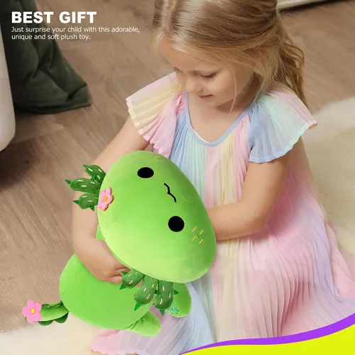 Miniatura 6 de Onsoyours Lindo Peluche de Axolotl, Suave Almohada de Peluche de Salamandra Animal de Peluche, Juguete de Peluche Kawaii para Niños