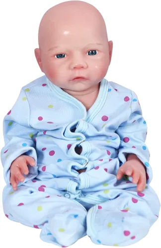 Miniatura 12 de AISITE - Muñecas de bebé recién nacidas, niña - 46 cm, de silicona completa, ojos cerrados, regalos de Navidad y cumpleaños para hija, sobrina