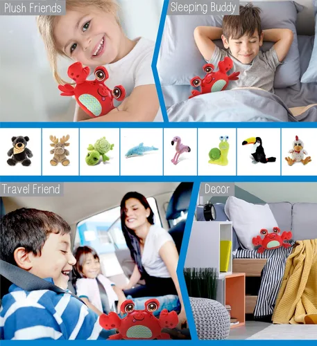 Miniatura 4 de DolliBu Juguete de peluche de cangrejo, para niños y adultos, juguete de peluche de cangrejo abrazable, lindos animales de peluche para niñas
