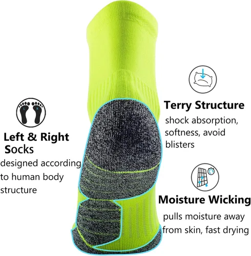 Miniatura 17 de CWVLC Calcetines deportivos de compresión acolchados para hombres y mujeres
