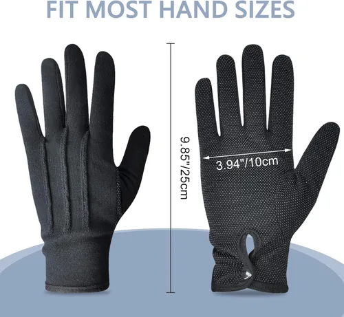 Miniatura 5 de Beaded Parade Cotton Gloves, Women Men Gloves with Grip, Non-Slip Gloves,Costume Uniform Police Gloves with Snap Cuff