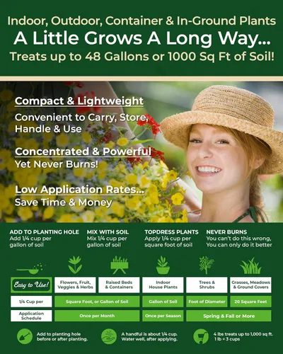 Miniatura 7 de Organic Plant Magic - Fertilizante granular de liberación lenta Truly Organic™: Gránulos de alimentos para plantas de larga duración - Flores