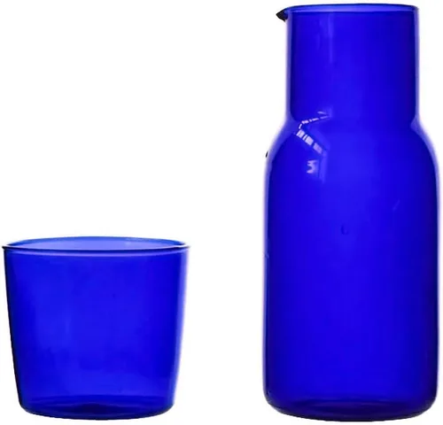 Miniatura 11 de Juego de jarras de agua de vidrio para mesita de noche con taza, jarra de vidrio con tapa para enjuague bucal para dormitorio, baño, jugo, vino