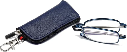 Miniatura 11 de Gafas de lectura plegables para hombres y mujeres, llavero compacto para lectores con luz azul, anteojos portátiles de bolsillo