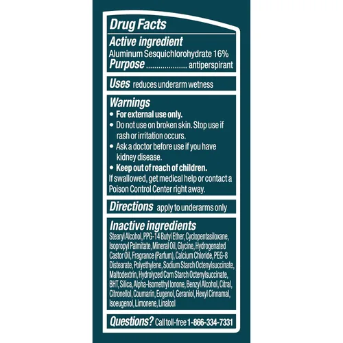 Miniatura 9 de Degree Desodorante antitranspirante para hombre, Cool Rush, 12 unidades, 72 horas, protección contra el sudor y el olor, antitranspirante