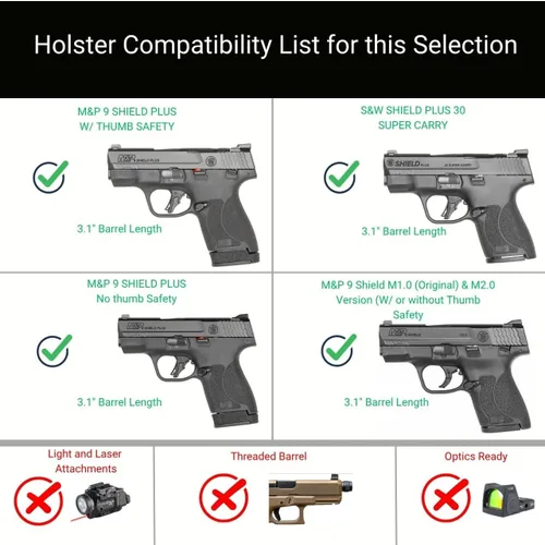 Miniatura 3 de CYA Supply Co. Base IWB Funda de transporte oculta propiedad de veteranos fabricada en Estados Unidos - Compatible