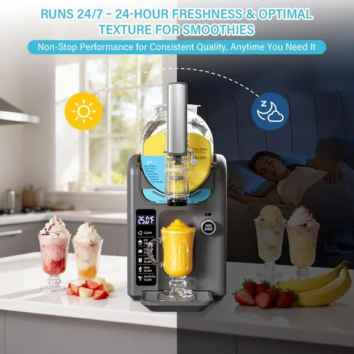 Miniatura 8 de Máquina de helados para hacer bebidas congeladas, máquina de granizado para el hogar, máquina para granizar, no necesita hielo, autolimpieza, 5